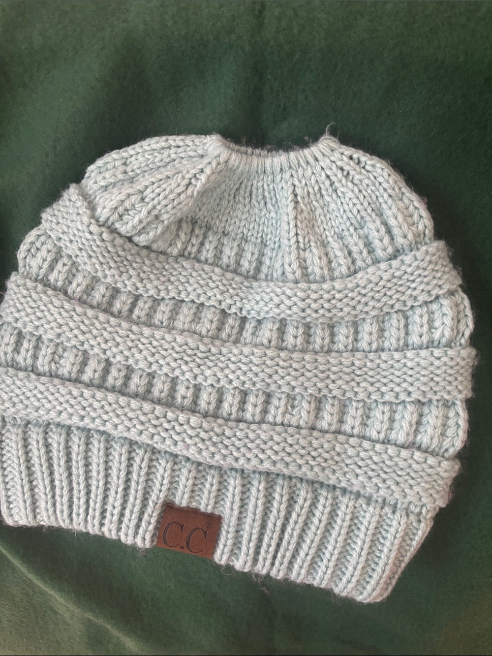 C.C womens Light Blue Knit Beanie - Cozy Winter Hat